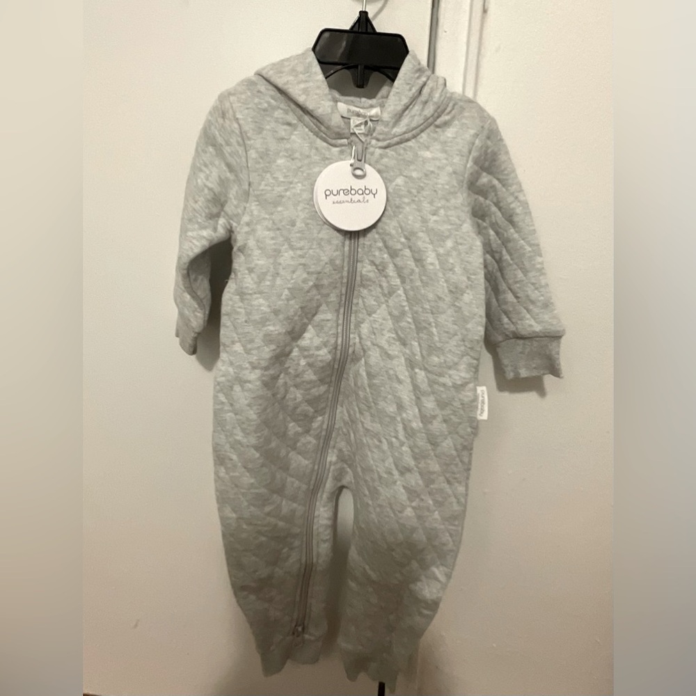 NWT PUREBABY QUILTED GROWSUIT